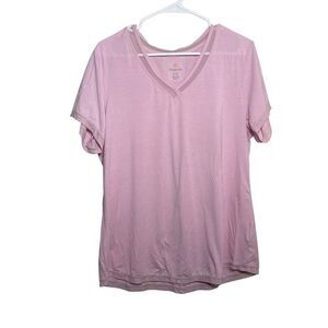 Tangerine T-Shirt Women's XL V-Neck Mesh Short Sleeve Athletic Shirt Top